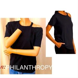 NEW N:Philanthropy black Molera Cotton T-Shirt black $108 Small